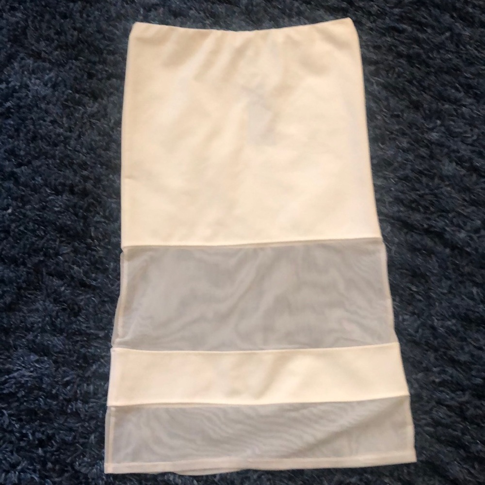 PENCIL skirt. Ivory and sheer size small. NWOT